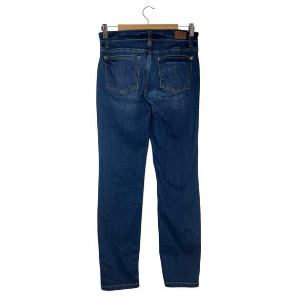 Judy Blue Jeans Womens 5 27 Blue Straight Fit Dark Wash Mid Rise Wiskering JB823 - Picture 5 of 12